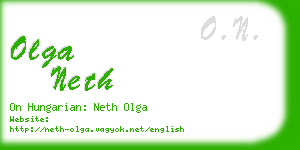 olga neth business card